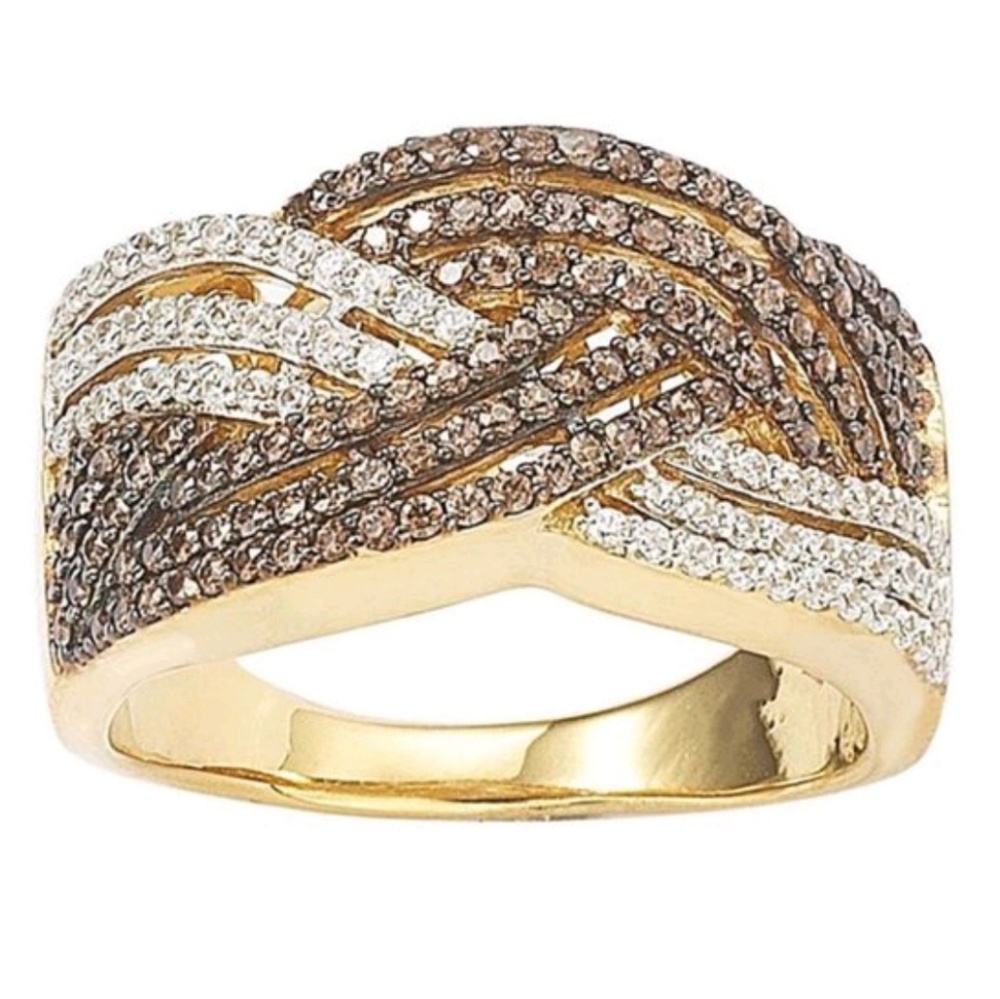 Bold Two Tone Braided Ring Sz. 8